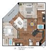 Floor Plan image Creekside Vue New Braunfels, TX two bedrooms apts for rent